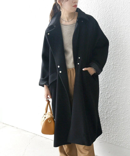 【WEB限定】SHIPS any: バルマカーン コクーン コート 24FW