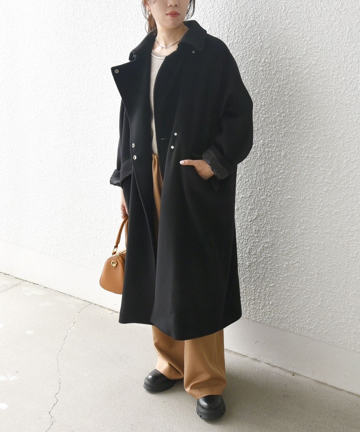 【WEB限定】SHIPS any: バルマカーン コクーン コート 24FW