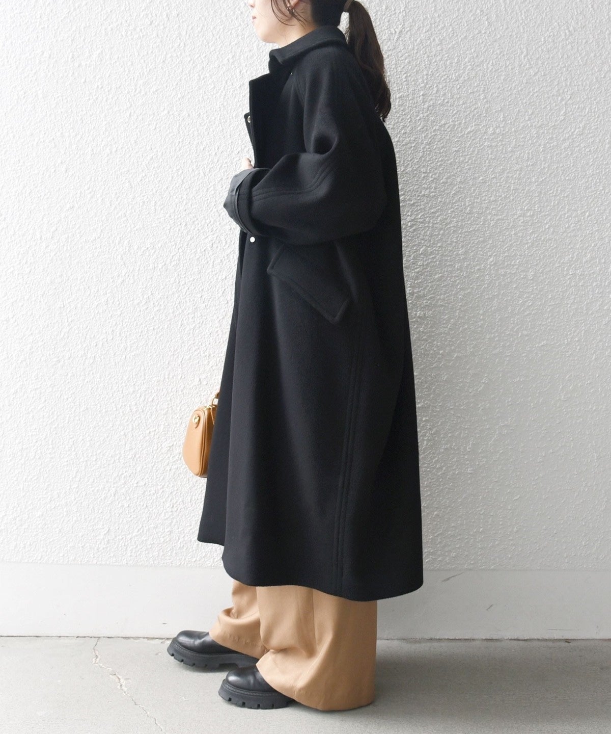 【WEB限定】SHIPS any: バルマカーン コクーン コート 24FW