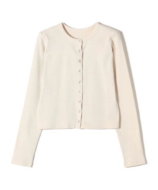 〈手洗い可能〉PLA ライト テレコ ショート カーディガン