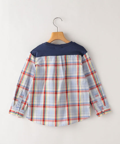 SHIPS KIDS:シャツ コンビ カットソー(100〜130cm)