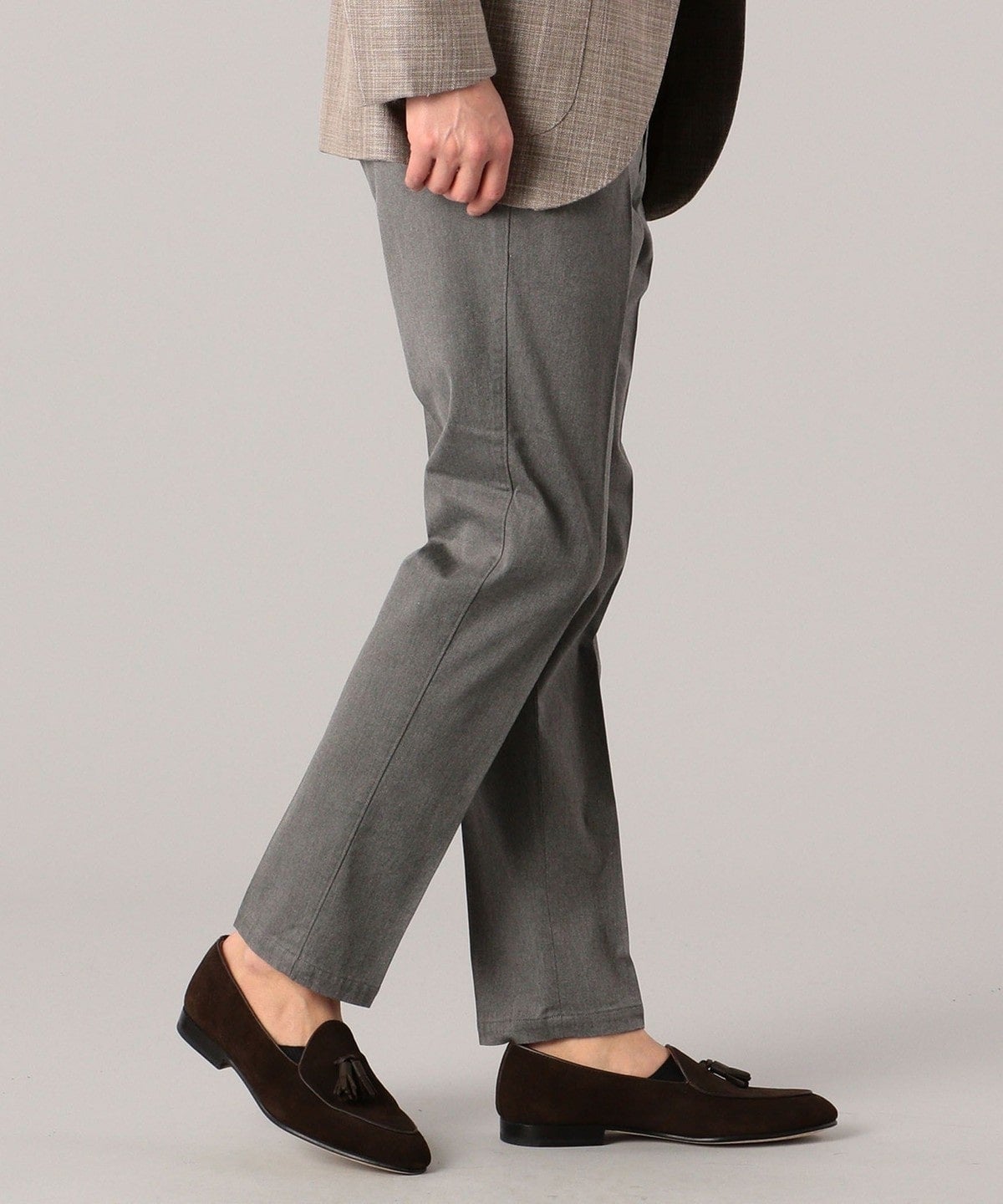 SHIPS: <ストレッチ>ノープリーツ シャンブレー パンツ