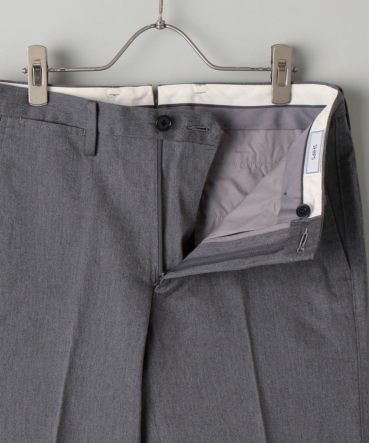 SHIPS: <ストレッチ>ノープリーツ シャンブレー パンツ