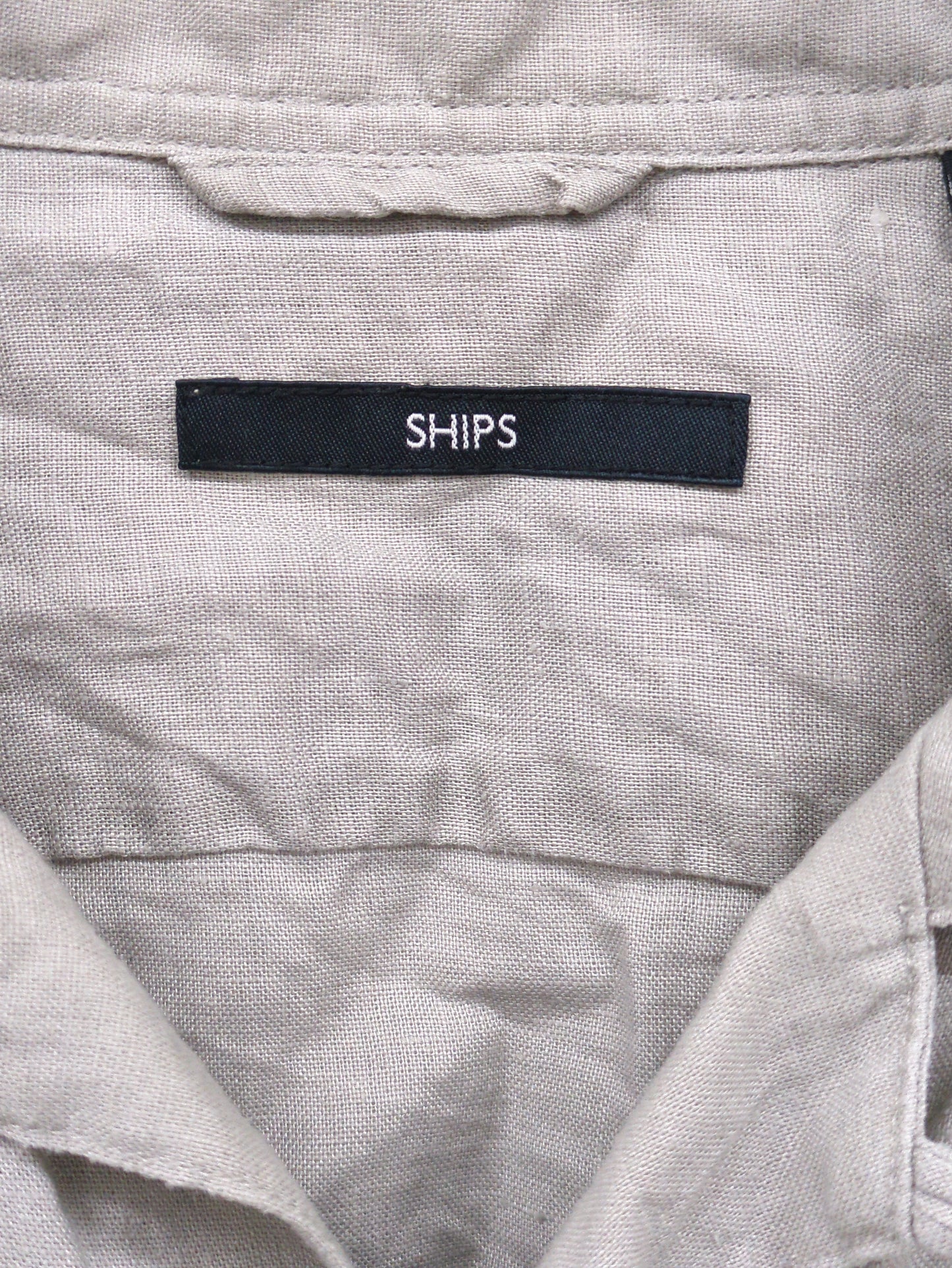 SHIPS: ヘンプ ポプリン オープンカラー シャツ