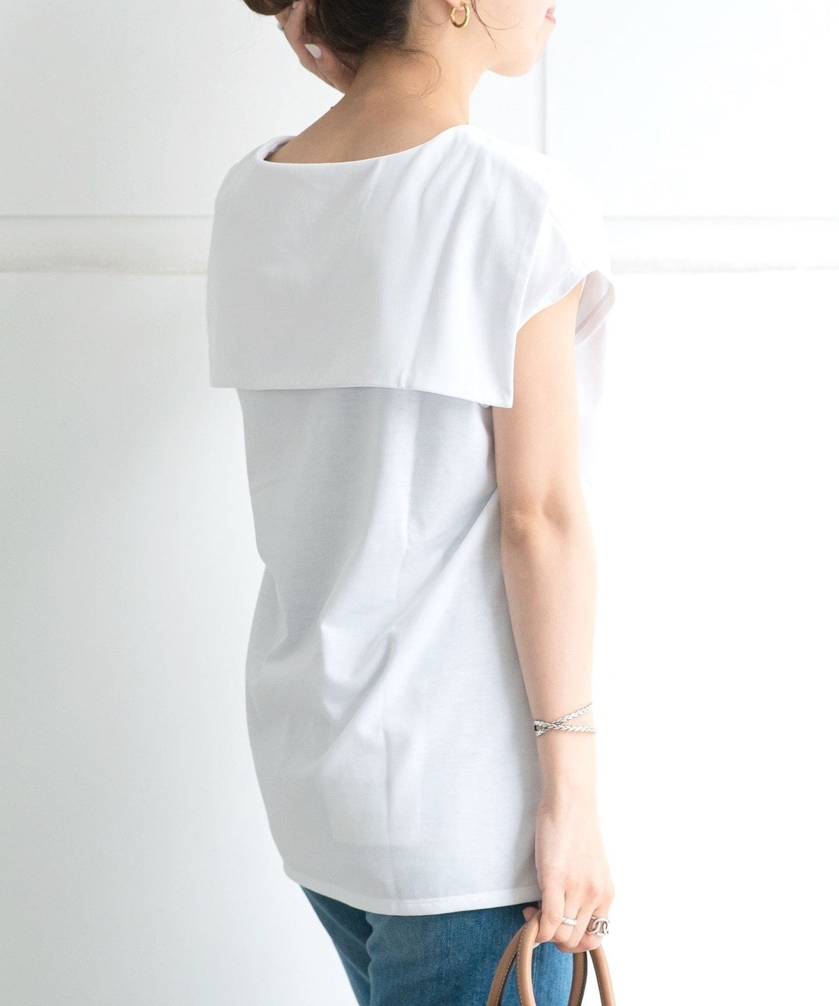 SHIPS any: セーラーカラー TEE〈ウォッシャブル〉