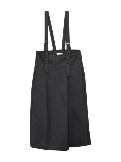 【SHIPS別注】assiette:〈手洗い可能〉メタリック サスペンダー スカート