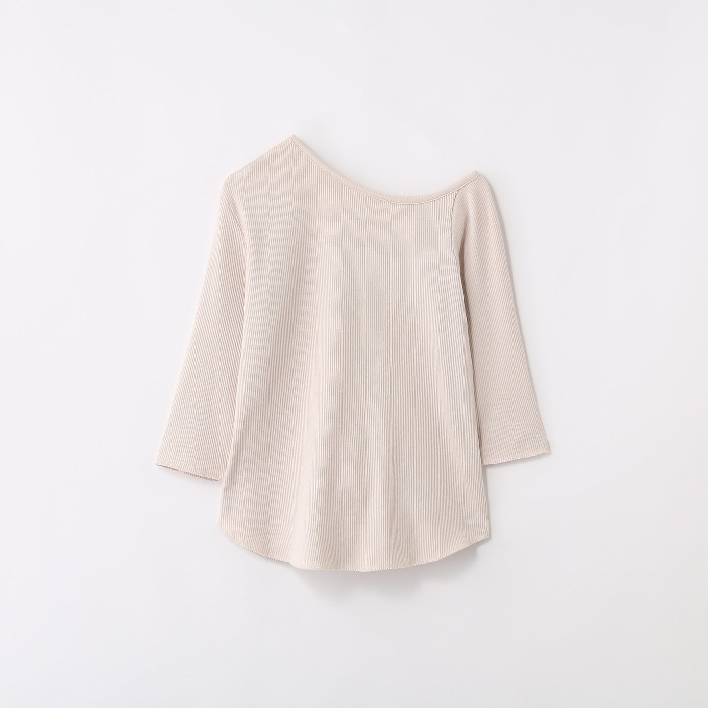 Prefer SHIPS:7部袖アシンメトリーカットソー