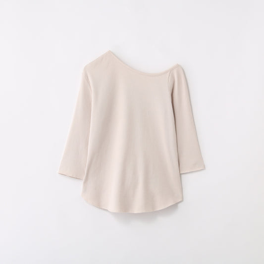 Prefer SHIPS:7部袖アシンメトリーカットソー