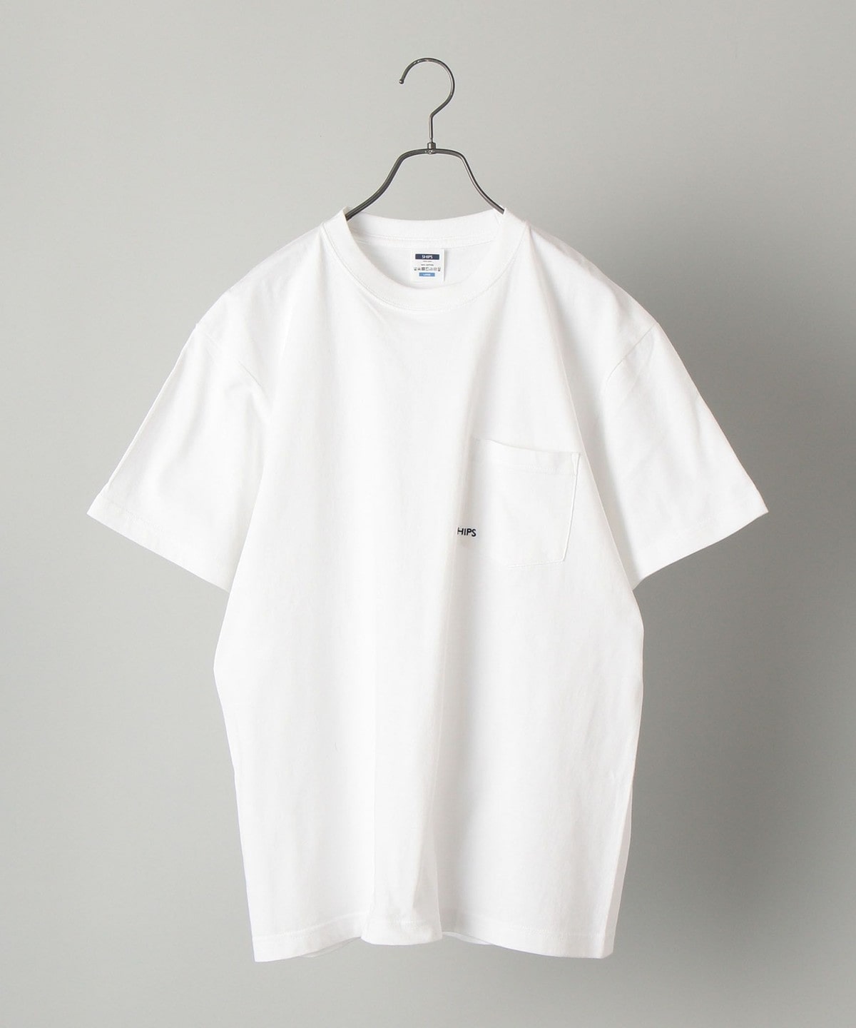 【WEB限定】SHIPS: マイクロ SHIPSロゴ ポケット Tシャツ