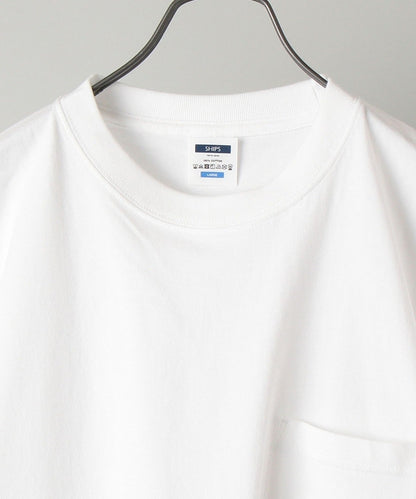 【WEB限定】SHIPS: マイクロ SHIPSロゴ ポケット Tシャツ