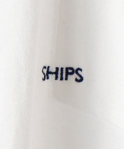 【WEB限定】SHIPS: マイクロ SHIPSロゴ ポケット Tシャツ