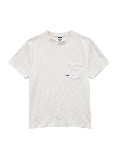 【WEB限定】SHIPS: マイクロ SHIPSロゴ ポケット Tシャツ