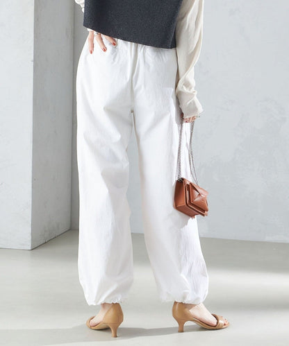 〈手洗い可能〉裾ドロスト ナイロン カーゴ パンツ