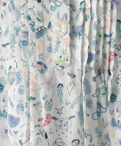 SHIPS KIDS:リバティ ピンタック ノースリーブ ブラウス(100〜130cm)