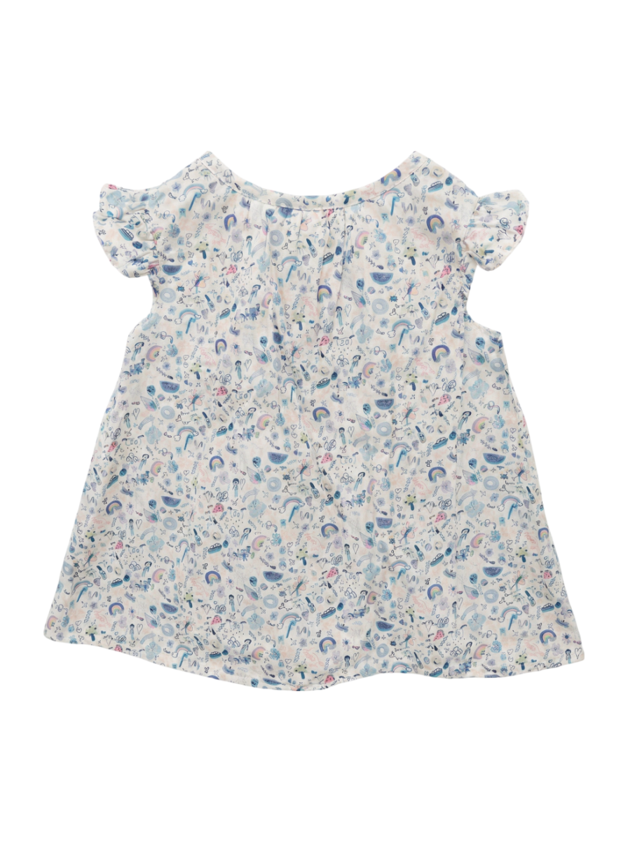 SHIPS KIDS:リバティ ピンタック ノースリーブ ブラウス(100〜130cm)
