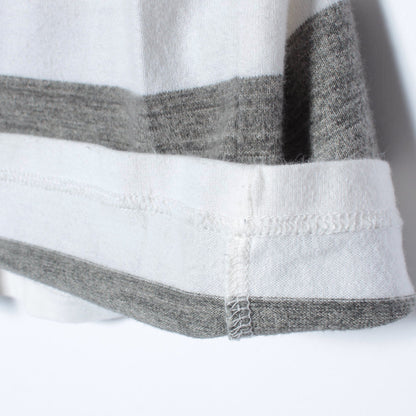 SHIPS: MADE IN JAPAN マルチ ワイドボーダー Vネック Tシャツ