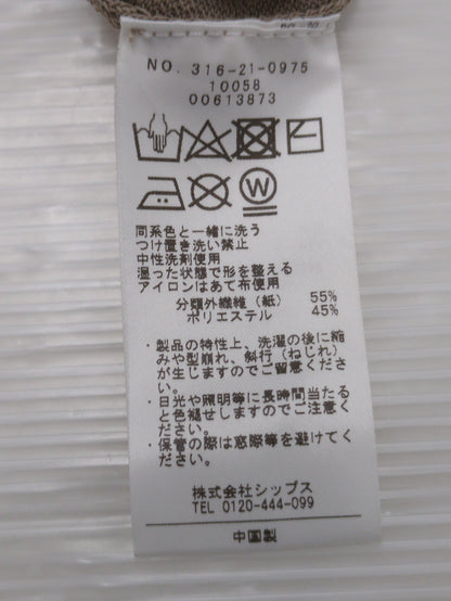 〈手洗い可能〉 ペーパーポリ シアー クルーネック プルオーバー