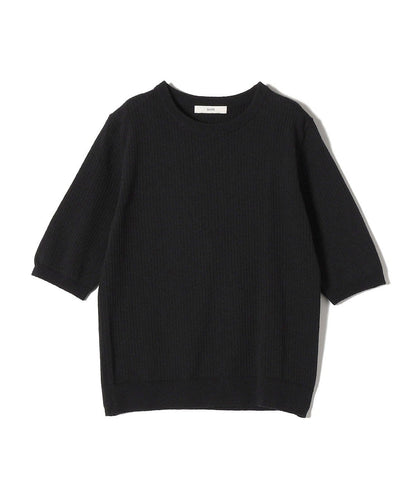 〈手洗い可能〉コットン ナイロン リブ ニット TEE
