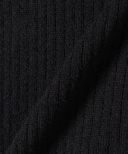 〈手洗い可能〉コットン ナイロン リブ ニット TEE