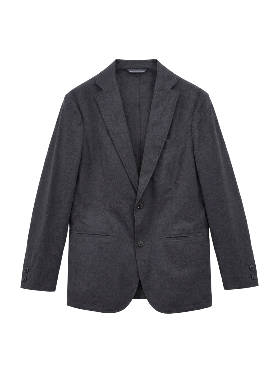 SHIPS: セットアップ GENTLE WOOL シアサッカー 2ボタン ジャケット