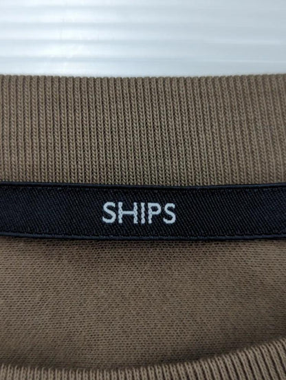 SHIPS: japan quality ダンボール 切り替え ロングスリーブ Tシャツ(ロンT)