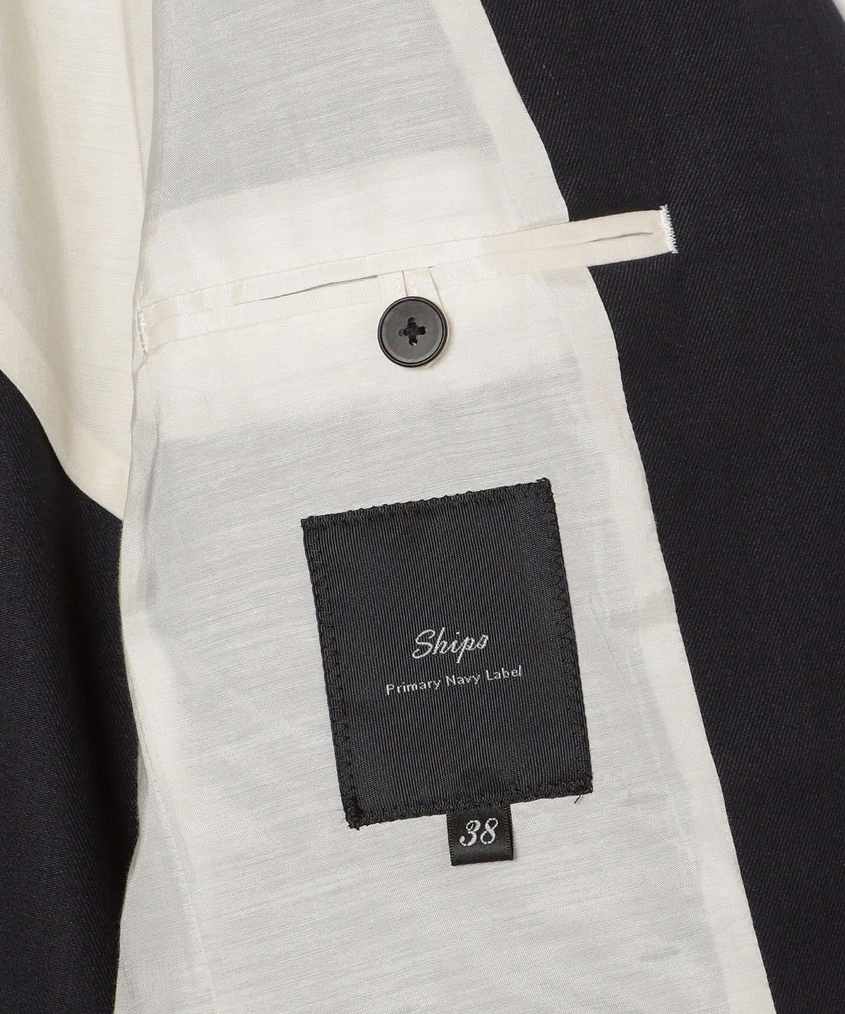 PrimaryNavyLabel:ウールコットンダブルジャケットnavy