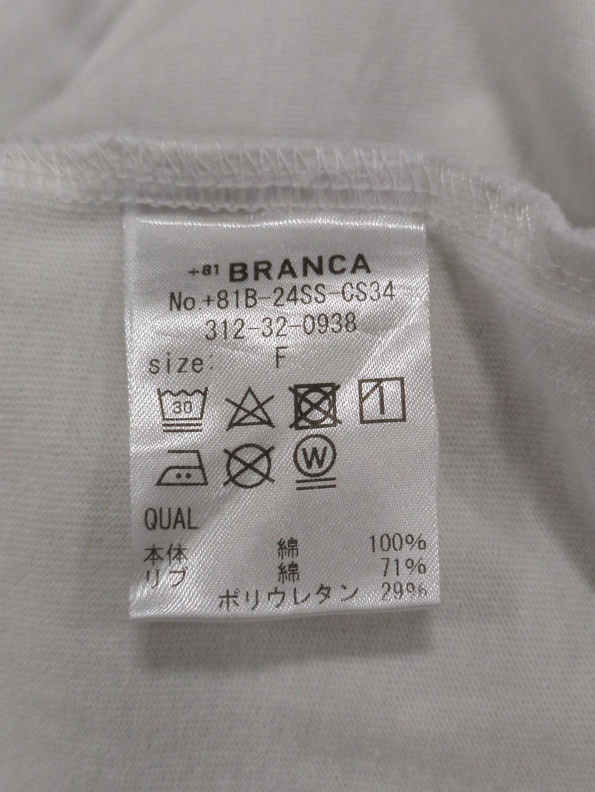 【SHIPS別注】81BRANCA:5分袖 ロゴ TEE 24SS
