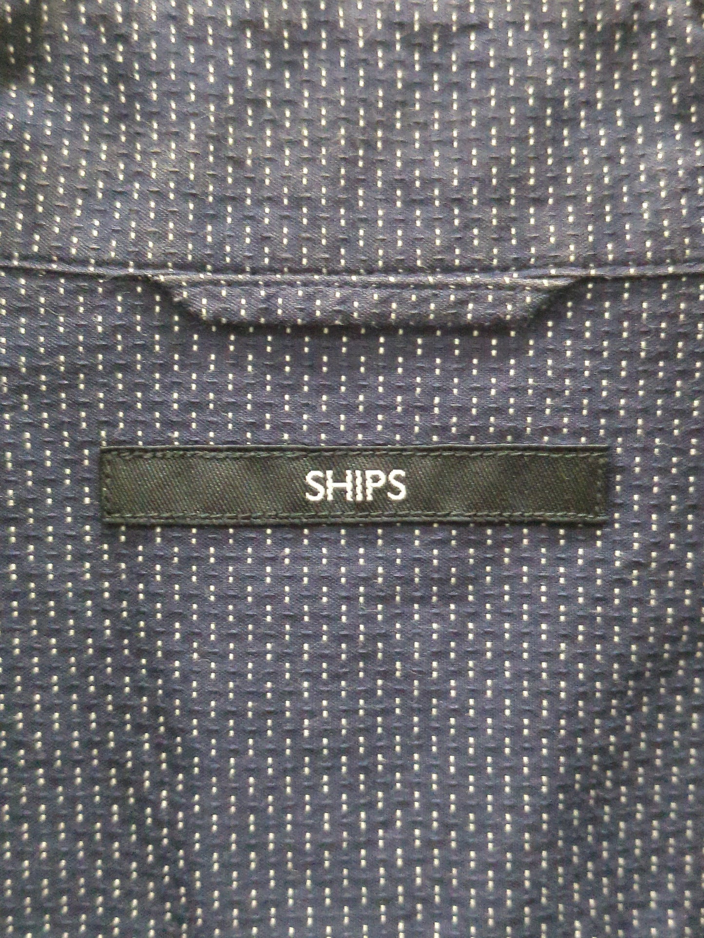 SHIPS: ドビー ドット セミワイドカラー シャツ