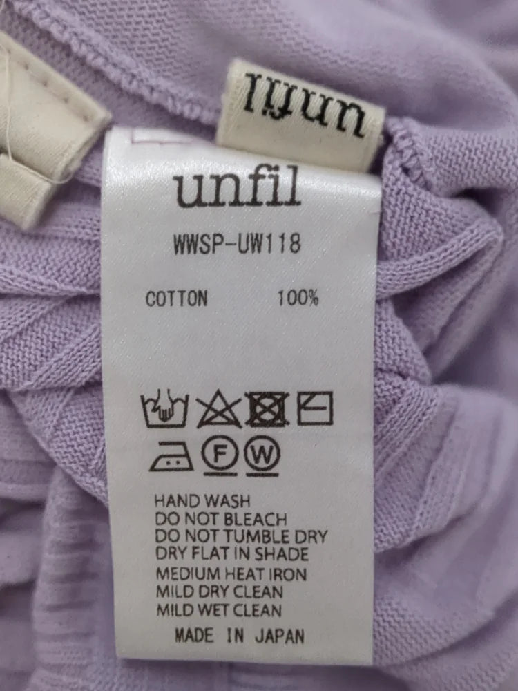 unfil:〈手洗い可能〉コットンリブニットパンツ