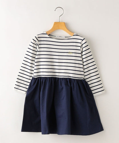 SHIPS KIDS:ボーダー ドッキング ワンピース(100〜130cm)