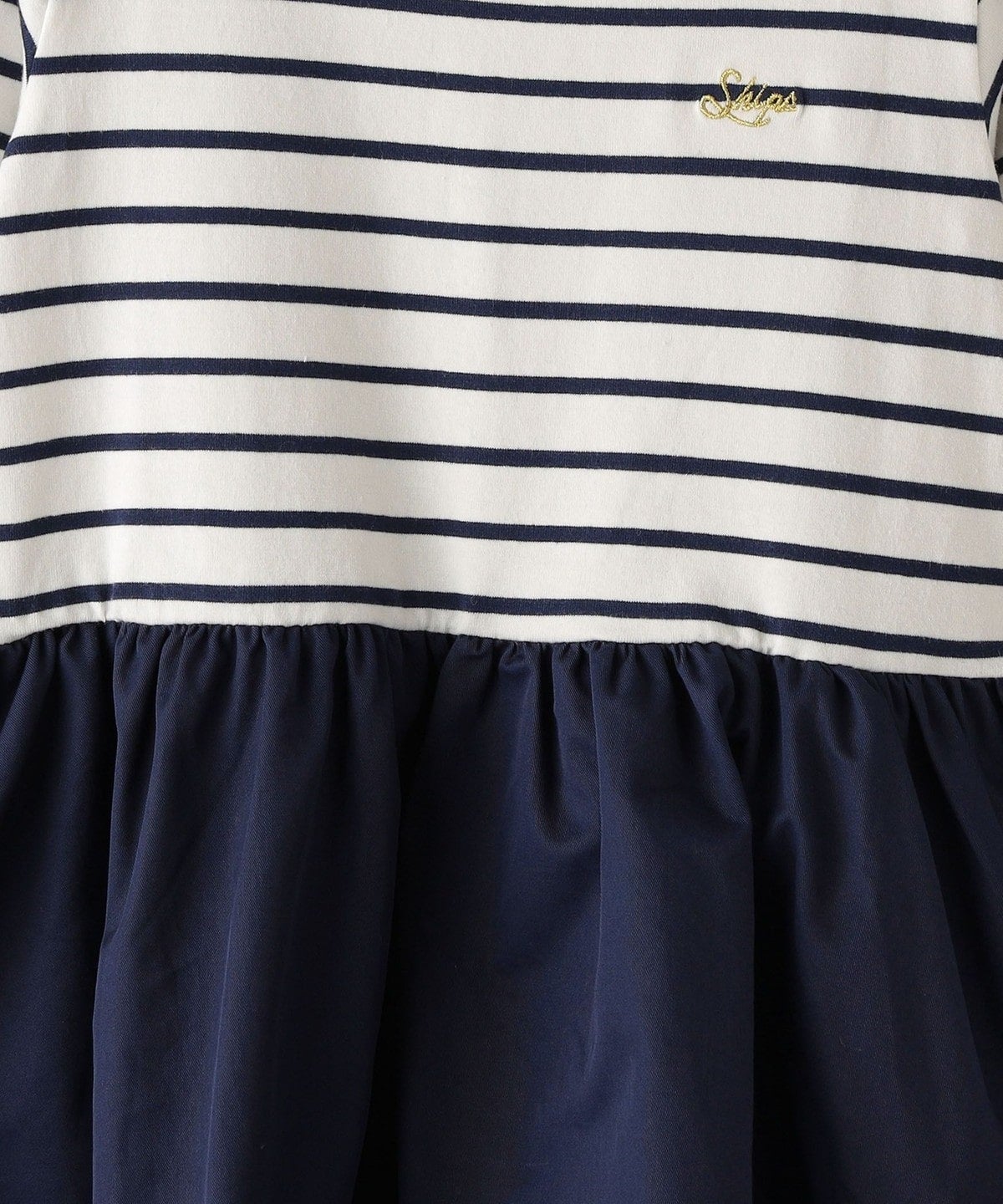 SHIPS KIDS:ボーダー ドッキング ワンピース(100〜130cm)