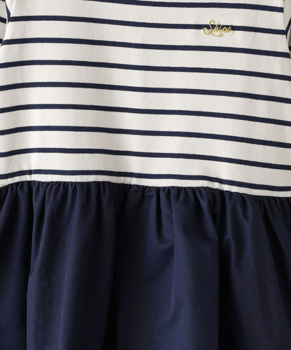 SHIPS KIDS:ボーダー ドッキング ワンピース(100〜130cm)