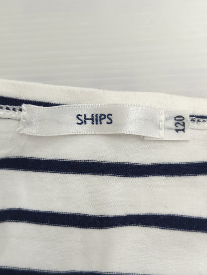SHIPS KIDS:ボーダー ドッキング ワンピース(100〜130cm)