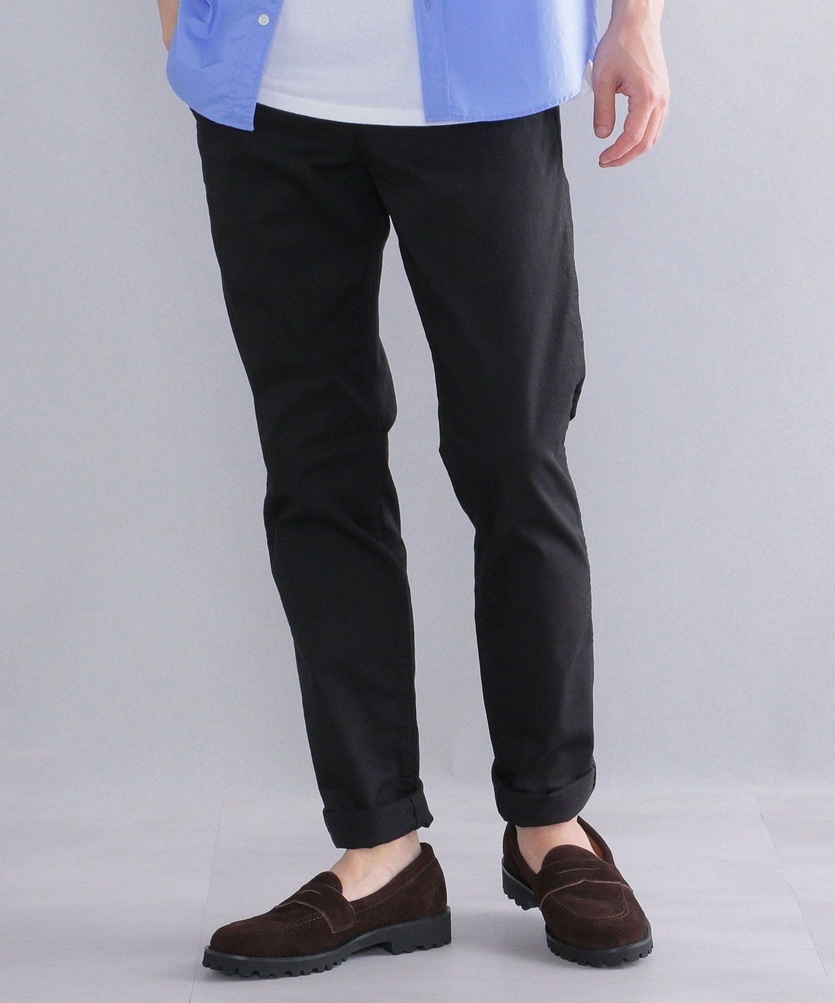 SHIPS:〈抗菌加工〉japan quality カラー テーパード スリム チノパンツ