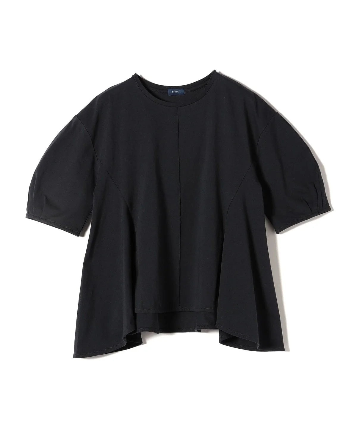 【WEB限定】 〈洗濯機可能〉へムフレア 5分袖 カットソー