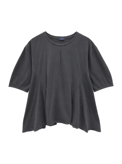 【WEB限定】 〈洗濯機可能〉へムフレア 5分袖 カットソー