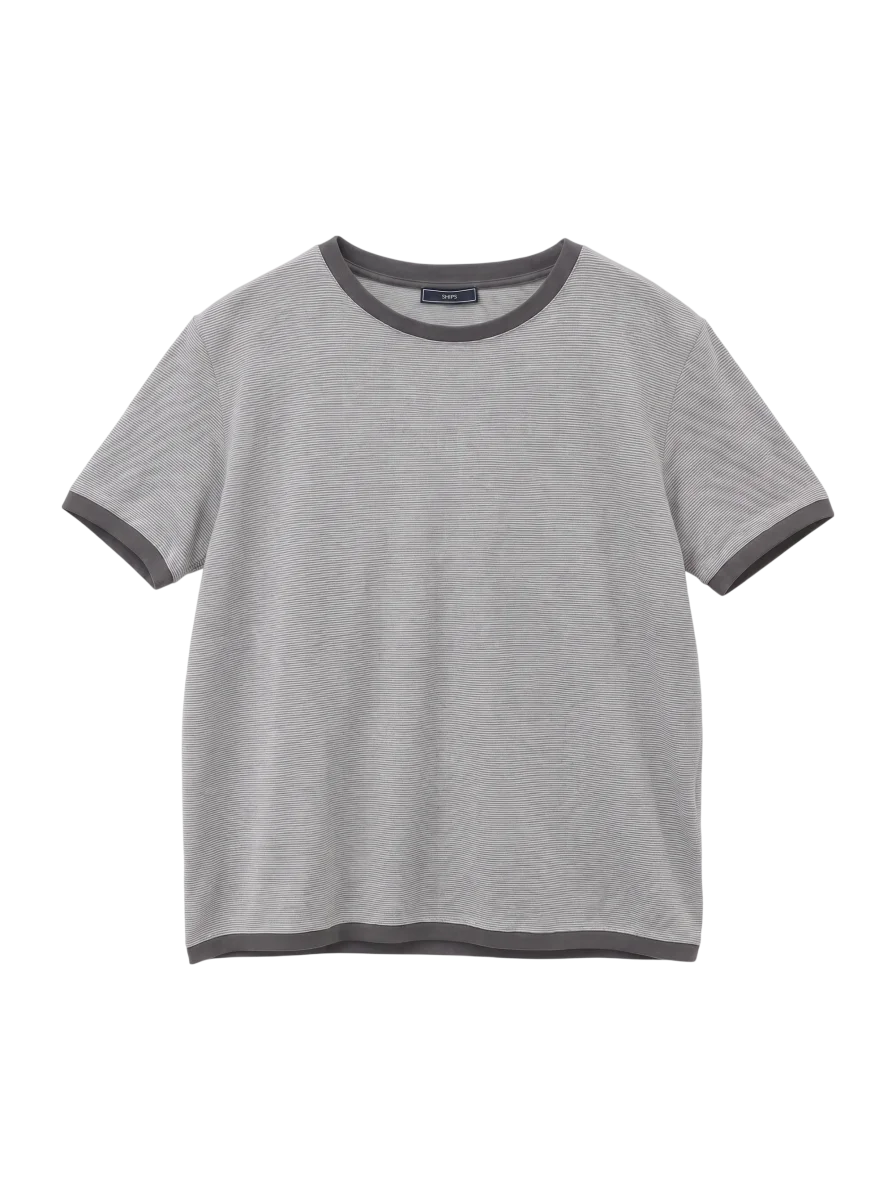 SHIPS: バーズアイ クルーネック Tシャツ