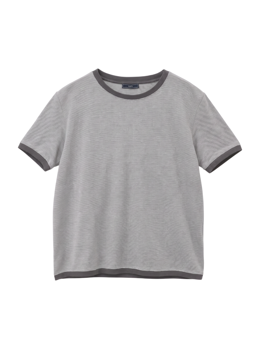 SHIPS: バーズアイ クルーネック Tシャツ