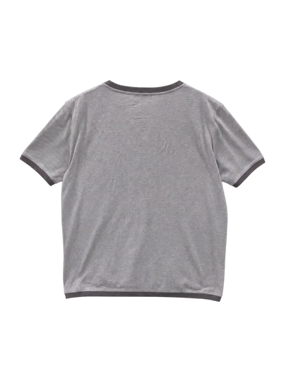 SHIPS: バーズアイ クルーネック Tシャツ