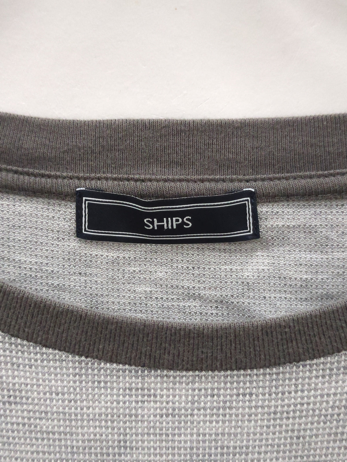 SHIPS: バーズアイ クルーネック Tシャツ