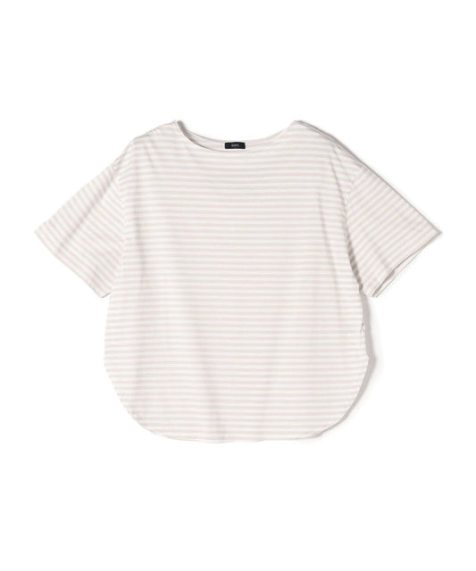 〈手洗い可能〉ハイゲージ ボーダー 半袖 Tシャツ