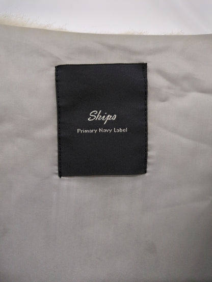 SHIPS Primary Navy Label:フェイク ファー ジレ
