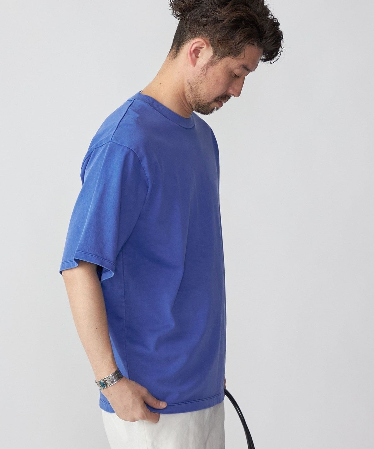 SHIPS: ピマコットン ガーメントダイ クルーネック Tシャツ