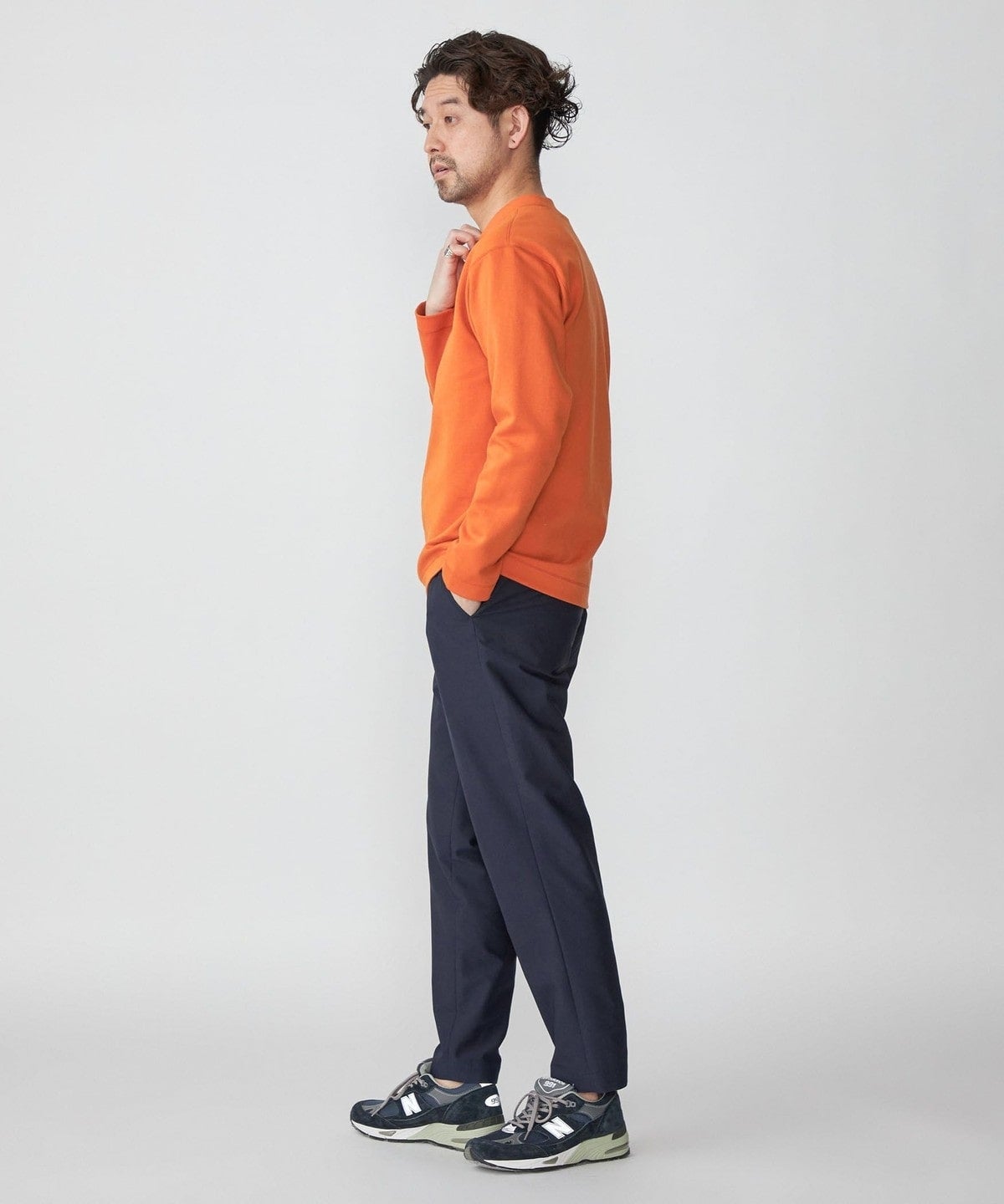 SHIPS:  ハイゲージ クルーネック ダンボールニット 長袖Tシャツ