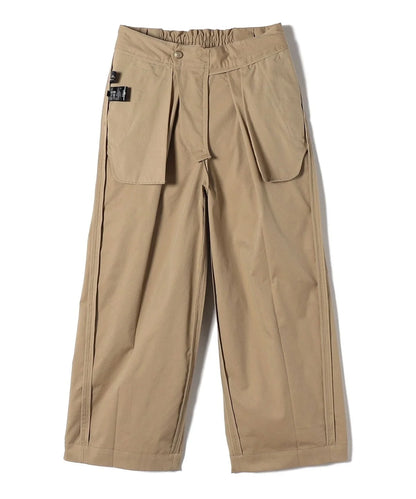 SHIPS Primary Navy Label:〈洗濯機可能〉ワンタック ワイド チノパン