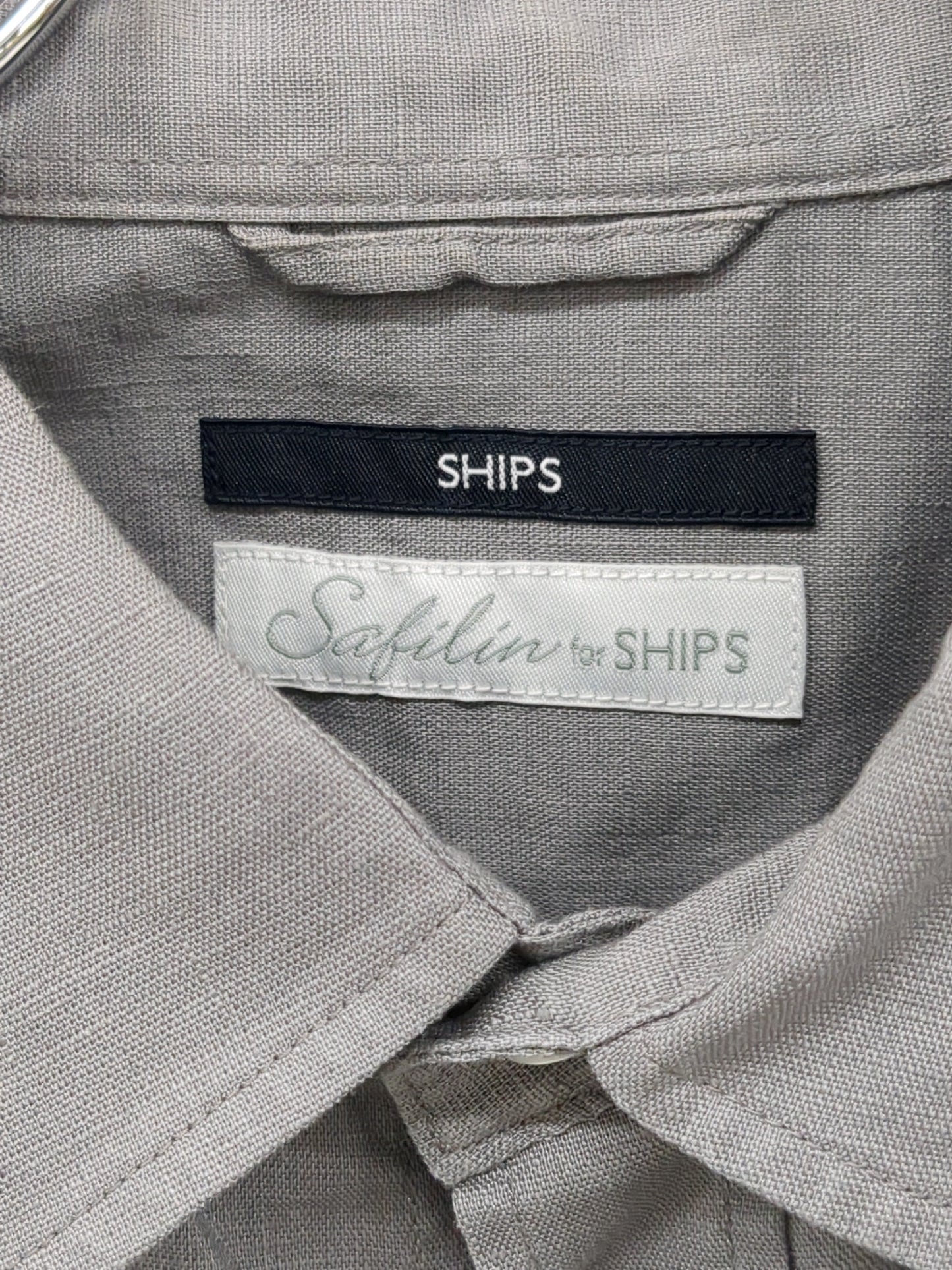SHIPS: SOLOTEX(R) サフィラン リネン ハイブリッド レギュラーカラーシャツ