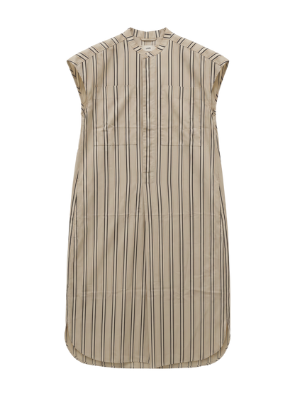 UNFIL:CTN TWILL SLEEVELESS OP
