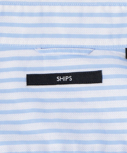 SHIPS: セミワイド レノクロス ストライプ シャツ