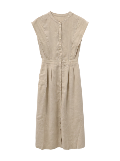 〈手洗い可能〉NORTHERN LINEN2タックワンピース