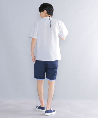 SHIPS: COOLMAX(R) シアサッカー ストライプ クルーネック Tシャツ
